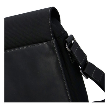 Pánska kožená taška cez plece čierna - Hexagona 296181