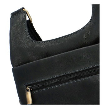 Moderná pánska kožená taška cez rameno čierna - SendiDesign Leverett