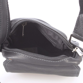 Menšia pánska kožená taška čierna - SendiDesign Merl