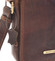 Menšia hnedá pánska kožená taška - Sendi Design Merlin