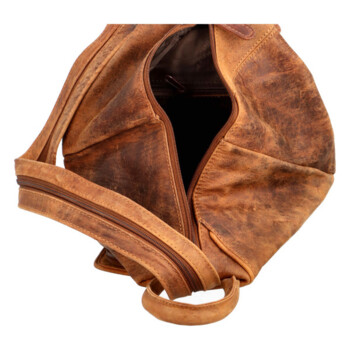 Dámsky kožený batôžtek hnedý - Greenwood Peril