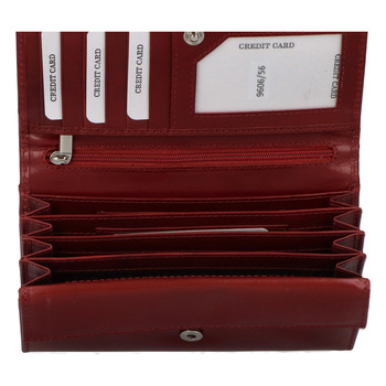 Kožená peňaženka tmavočervená - Tomas Mayana