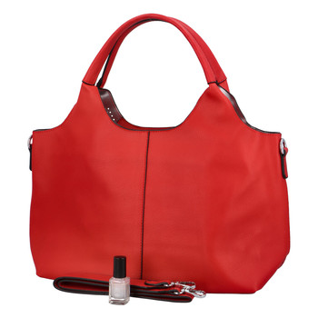Moderná dámska červená perforovaná kabelka - Maria C Melaney