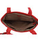 Veľká dámska kožená kabelka červená - Hexagona Common