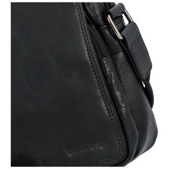 Pánska kožená taška cez plece čierna - SendiDesign Muxos B