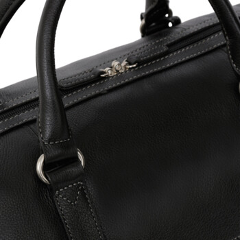 Luxusná kožená cestovná taška čierna - Hexagona Maestrozi