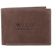 Pánska kožená peňaženka tmavohnedá - Wild Tiger Leonard
