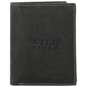 Pánska kožená peňaženka čierna - Wild Tiger Stefan
