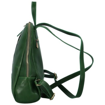 Dámsky kožený batoh zelený - Delami Vera Pelle Liviena
