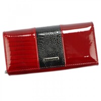 Dámska kožená peňaženka červeno/čierna - Cavaldi Fluorenca