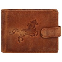 Pánska kožená peňaženka camel - Bellugio Yeryss Kůň