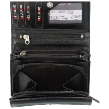 Dámska kožená peňaženka čierna - Bellugio Chiarana