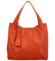 Dámska kožená kabelka cez plece oranžová - Delami Methya