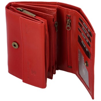 Dámska kožená peňaženka červená - Bellugio Milada