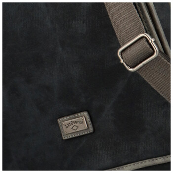 Čierna moderná pánska taška cez plece - Lee Cooper Adrastos