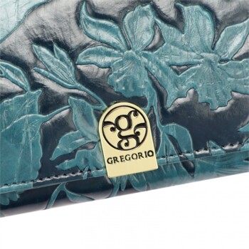 Dámska kožená peňaženka modrá - Gregorio Leriana
