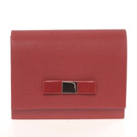 Luxusná dámska listová kabelka červená so vzorom lesklá - Delami Chicago Fresno