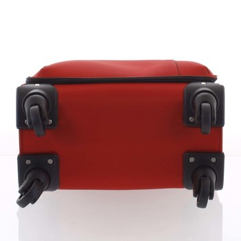Kvalitný elegantný látkový červený cestovný kufor - Ormi Mada M