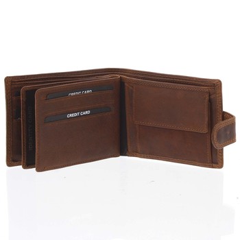Obľúbená pánska kožená peňaženka hnedá - SendiDesign Igeal