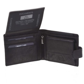 Pánska kožená peňaženka čierna - SendiDesign Mheo