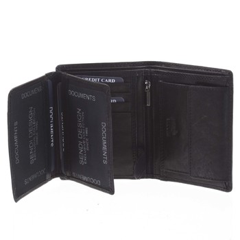 Pánska kožená peňaženka čierna - SendiDesign Benny