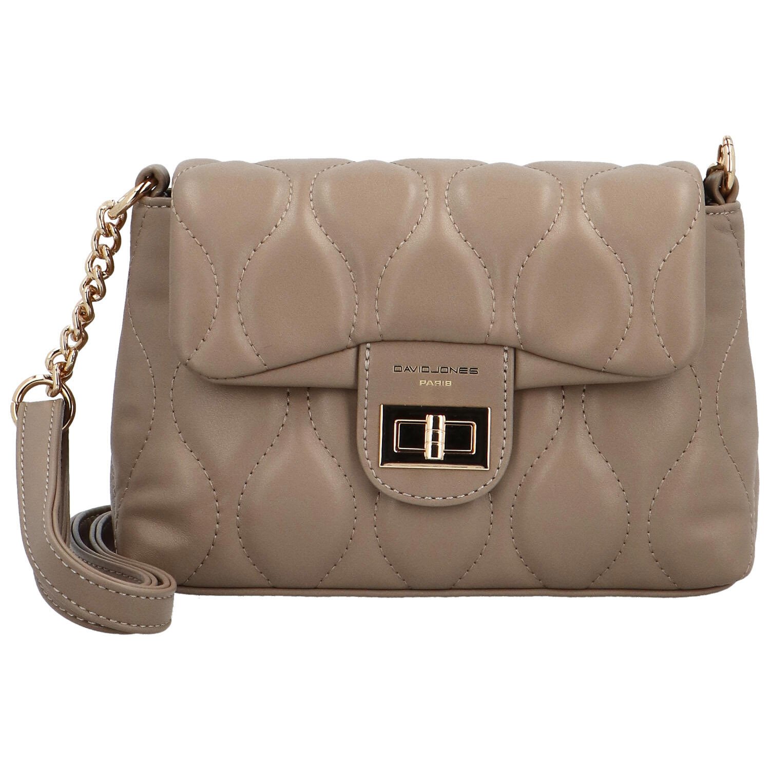 Dámska crossbody kabelka taupe - David Jones Faina