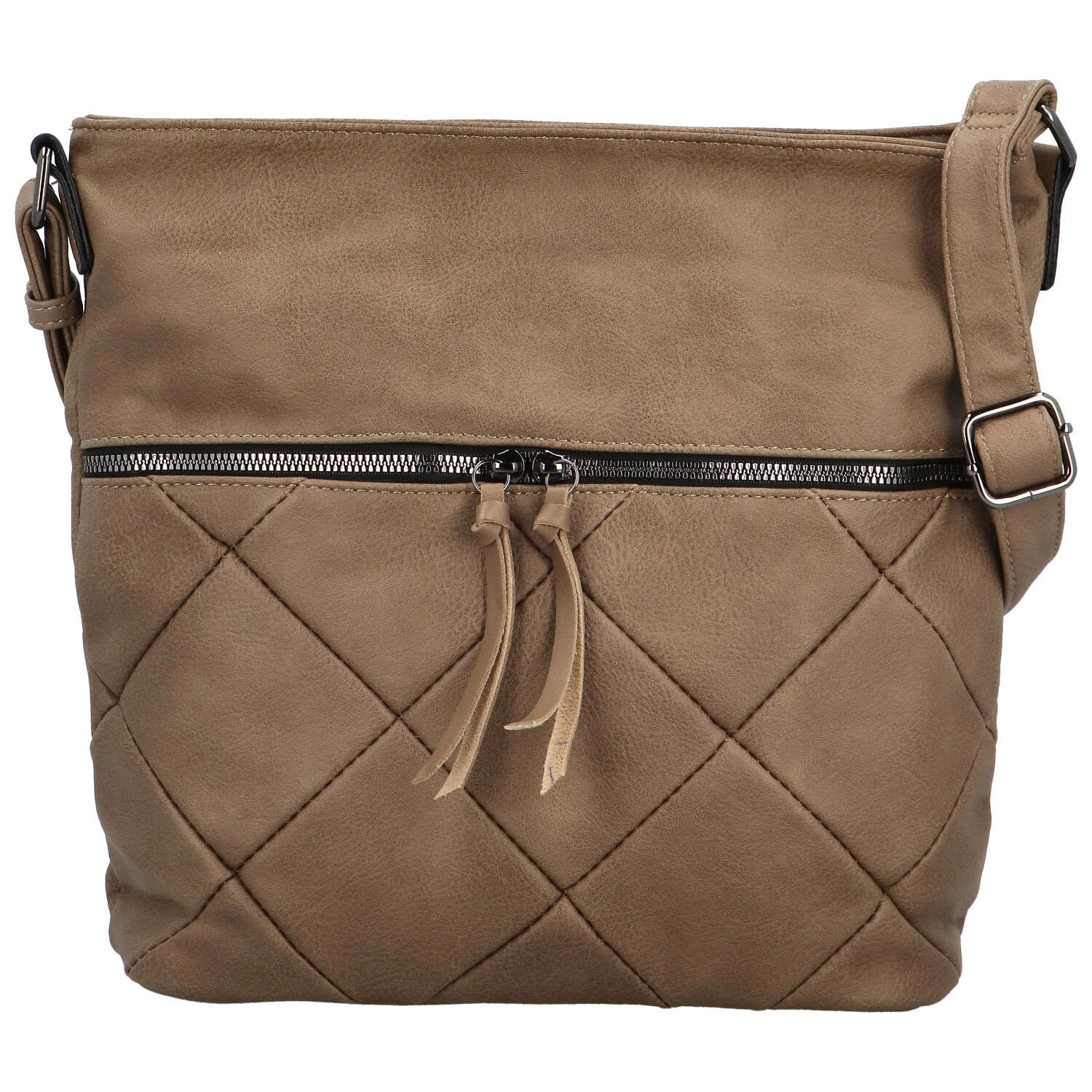 Dámska crossbody kabelka taupe - Coveri Ariff