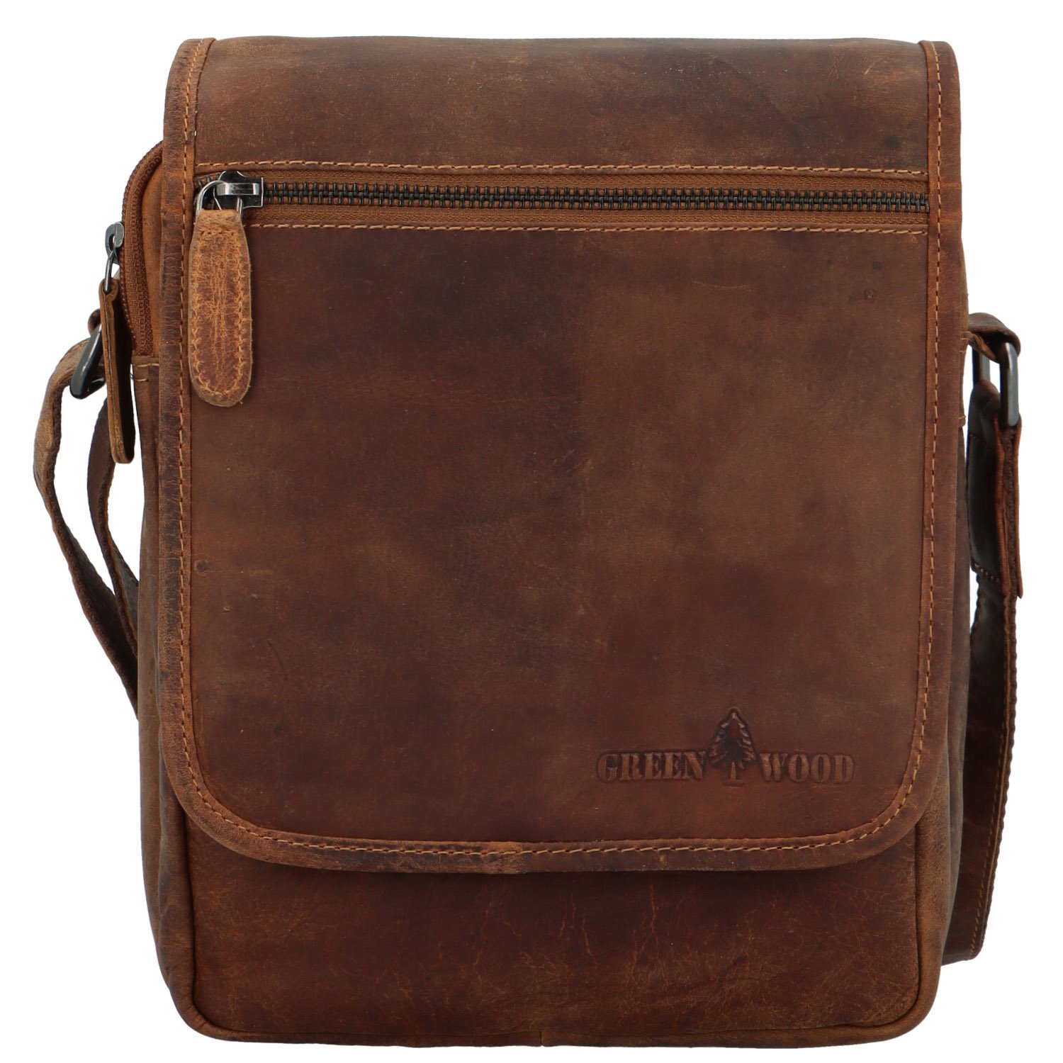 Pánska kožená crossbody taška camel - Greenwood Bertil