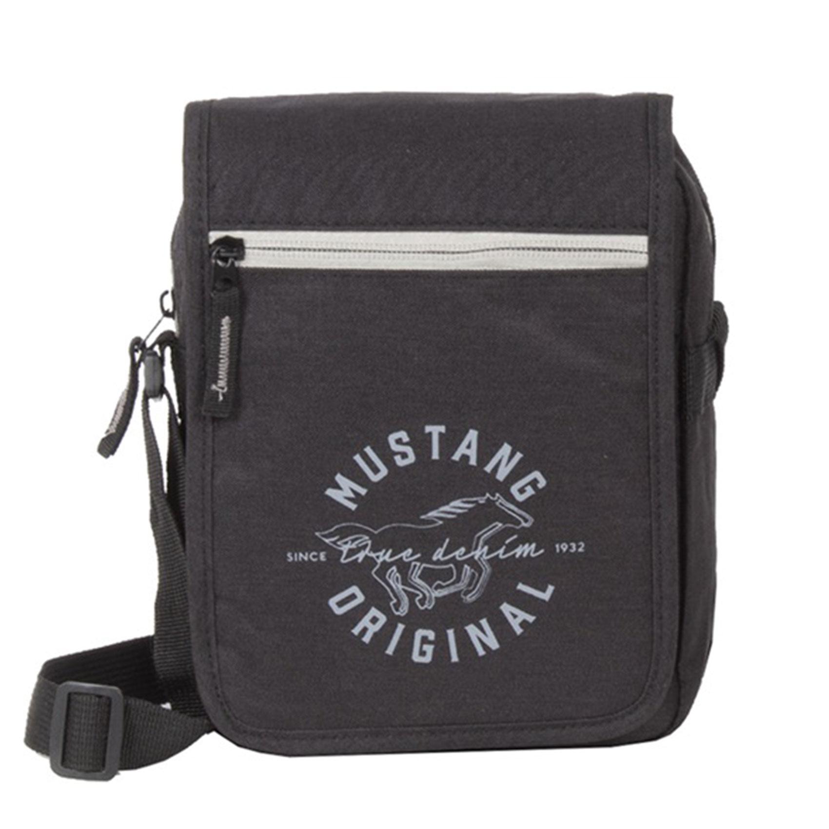 Pánska látková crossbody taška čierna - Mustang Afon