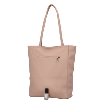 Dámska kožená kabelka cez rameno bledo ružová - ItalY Nooxies