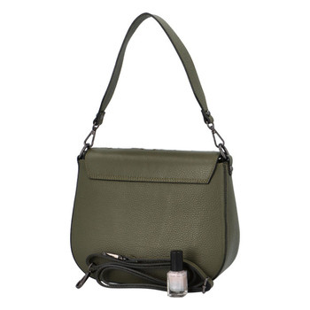 Dámska kožená crossbody kabelka khaki - ItalY Bettery