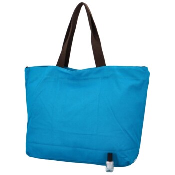 Látková plážová taška svetlo modrá - Just Glamour