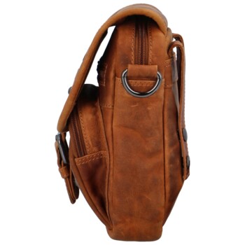 Pánska kožená crossbody taška camel - Bellugio Kristifer