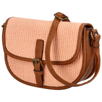 Dámska crossbody kabelka lososovo oranžová - Firenze Drumy