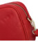 Dámska kožená crossbody kabelka malinovočervená -  ItalY Kriane G