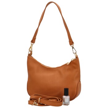 Dámska kožená crossbody camel - Delami Javier