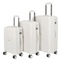 Cestovný plastový kufor biely - Ormi Maroon SADA