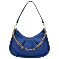 Dámska kožená kabelka na rameno modrá - Delami Rozita