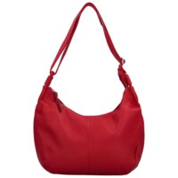 Dámska kožená kabelka na rameno červená - Delami Cyntie