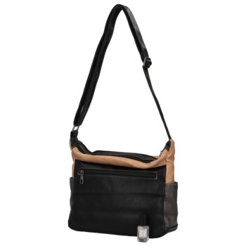 Dámska crossbody kabelka čierno/béžová - MaxFly Fiorella