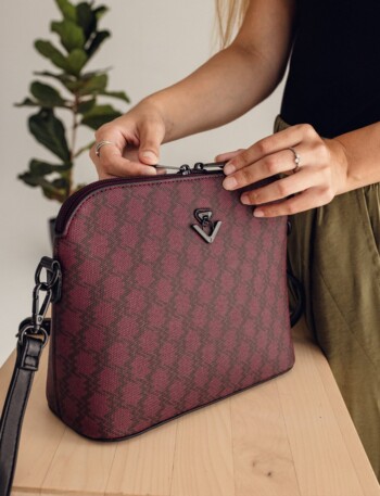 Dámska crossbody kabelka bordová - Vuch Cara MN Wine