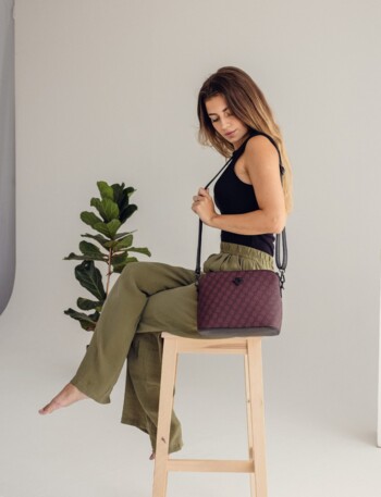 Dámska crossbody kabelka bordová - Vuch Cara MN Wine