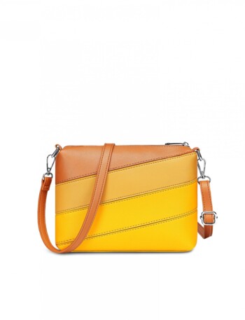 Dámska crossbody kabelka žltá - Vuch Coalie Striped Yellow