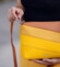 Dámska crossbody kabelka žltá - Vuch Coalie Striped Yellow