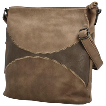 Dámska crossbody kabelka taupe - Firenze Kupri