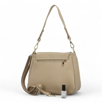 Dámska kožená crossbody taupe - Delami Yvette