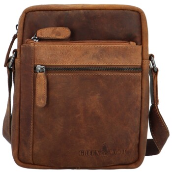 Kožená crossbody taška camel - GreenWood Mortes