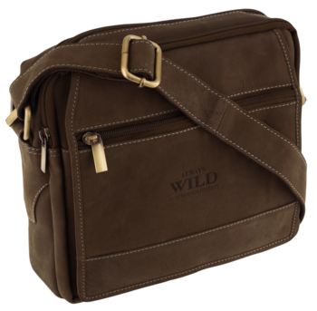 Pánska kožená crossbody/taška hnedá - Wild Trewor